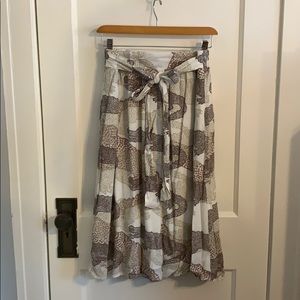 Anthropologie Porridge Alligator skirt